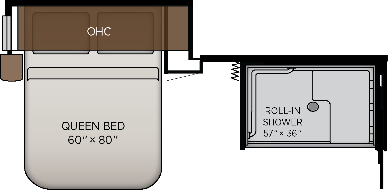 Fixed Queen-Size Bed Base with Glideaway Mechanism and Air Mattress