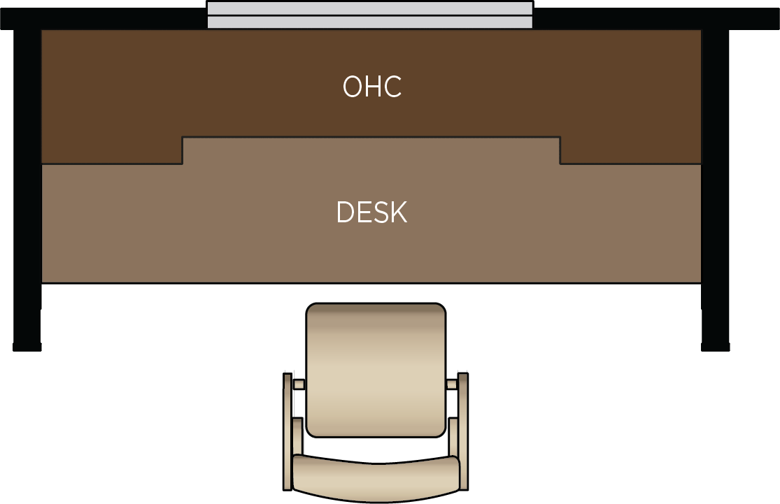 Desk and Chair Replaces Midship Bunks to Create Workspace