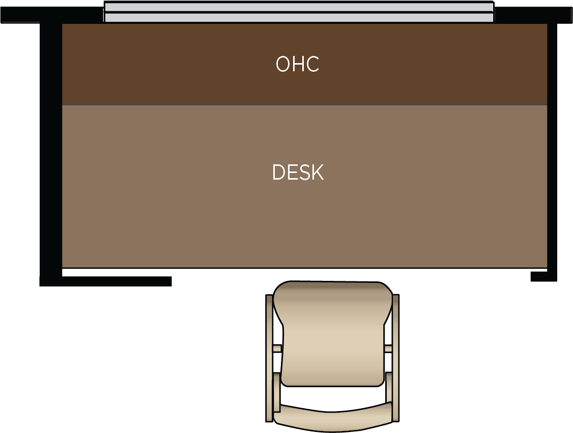 Desk and Chair Replaces Midship Bunks to Create Workspace