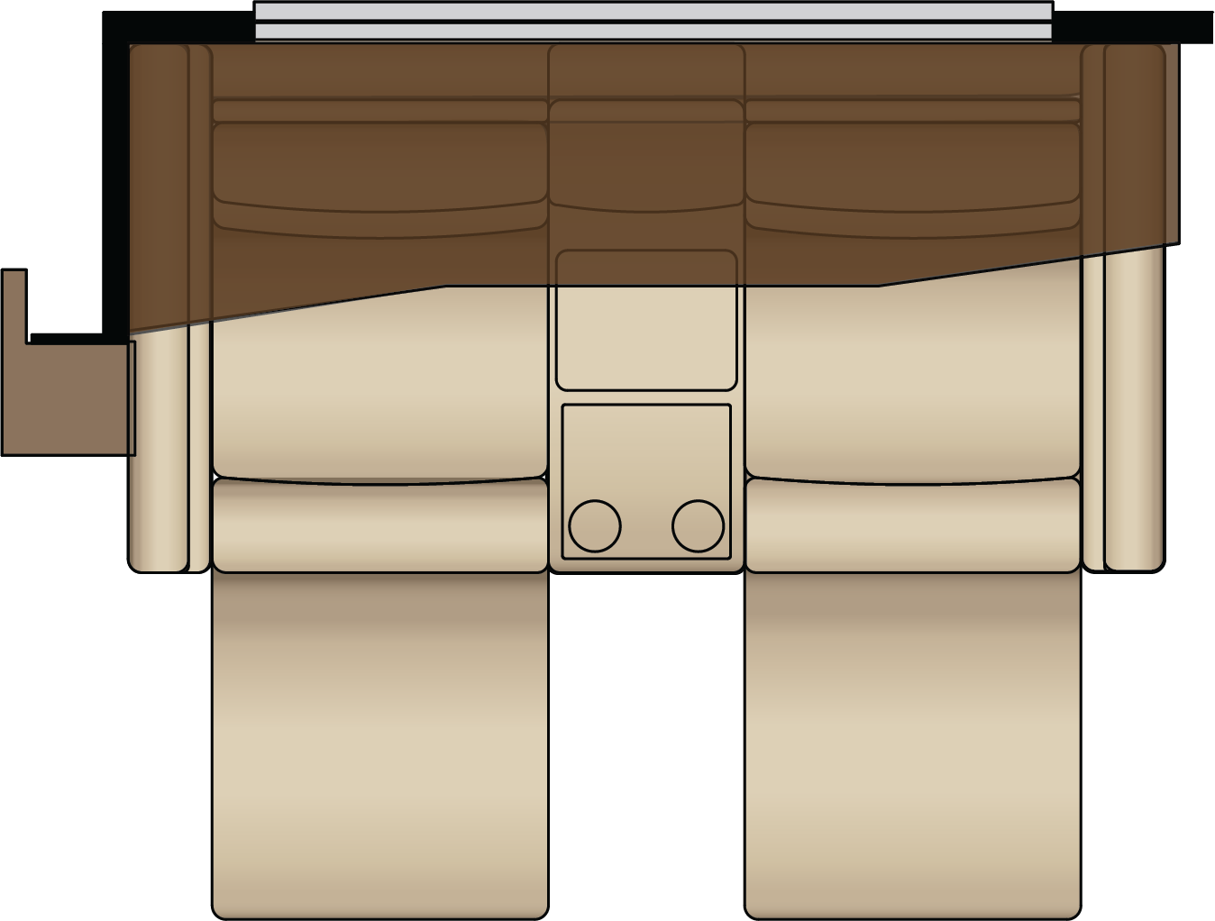 74" Powered Theater Seating (Replaces Jackknife Sofa)