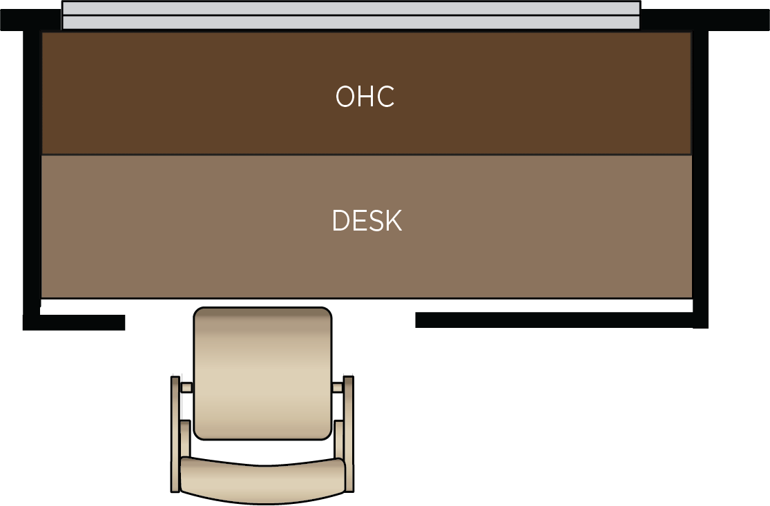 Desk and Chair Replaces Midship Bunks to Create Workspace