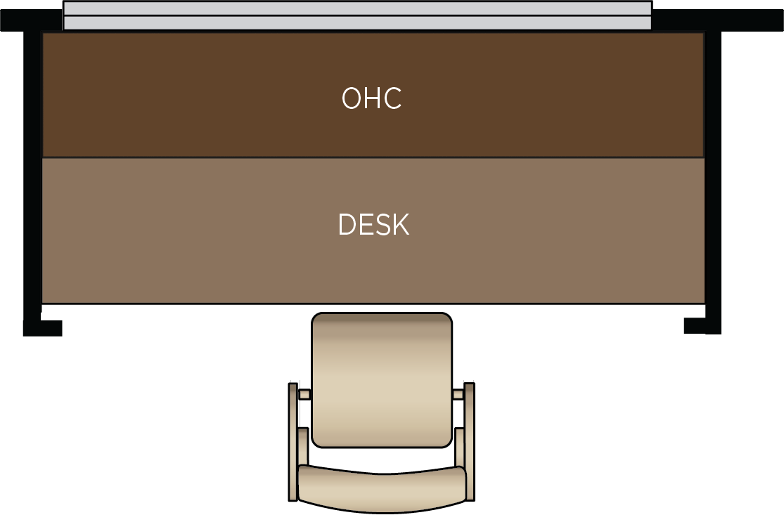 Desk and Chair Replaces Midship Bunks to Create Workspace