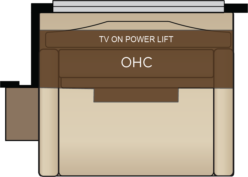 Sofa Love Seat 48" W/Tv Lift Ilo Of 48" Storage Cabinet W/Tv Lift