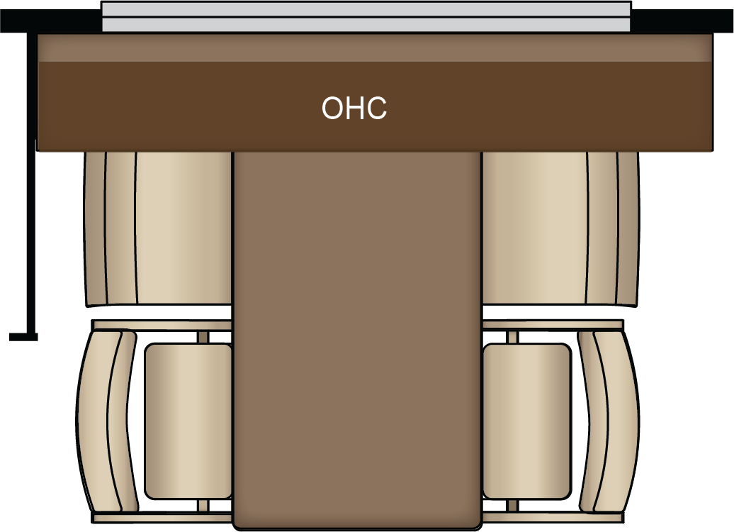 Convertible Dinette with Two Fixed and Two Folding Chairs That Face to Window or Fore/Aft Seating